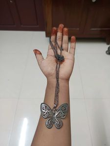 classic butterfly oxidized locket.