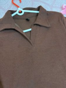 Brown Polo Top