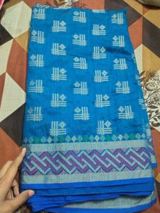 Elegant Blue Printed Saree