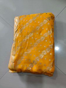 Elegant Yellow Saree