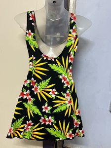 Floral Padded Vintage Beach Bay TropicalSwimdress