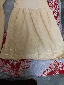 Ladies Tan Palazzo Pants