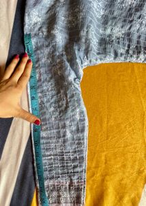 Pink Blue Kurta Set With Dupatta