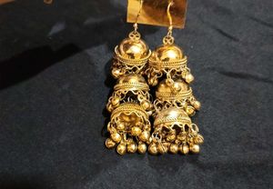 Vintage Gold Jhumka Earrings