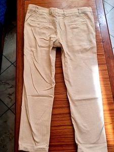 Men&#39;s Beige Straight Pants