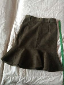 Olive Green Ruffle Skirt