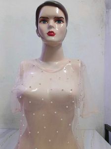 (1300)Sheer Pink Blouse