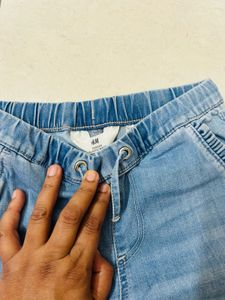 H&M Blue Denim Joggers