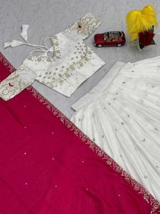 Elegant Lehenga with Red Shawl