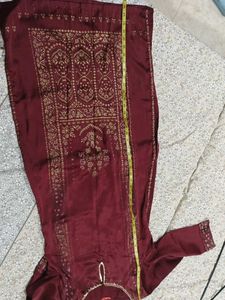Burgundy W Kurta