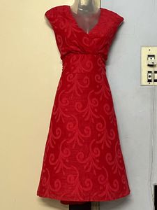 Pintrest Red Floral Dress
