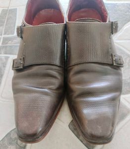100% Genuine Leather Monk Shoes-Ruosh