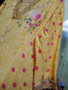 Biba Elegant Yellow Kurta Set