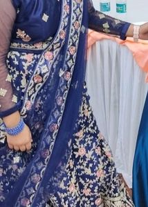 Bridal Lehenga Full Set (Blue)