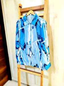 Blue Printed Shirt Size-42-44