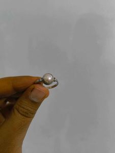 Real Pearl And Silver Ring