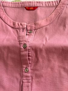 W Pink Kurti  - Size 16