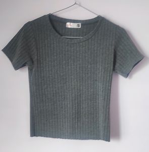 Grey Crop Top