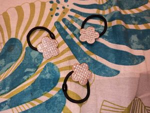 Sparkly Flower Hair Ties