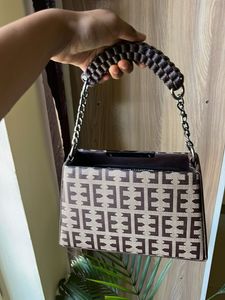 Chic Monogram Braided Handle Shoulder Bag