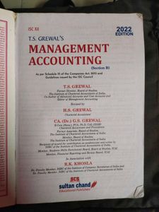 Management Accounting Book ISC