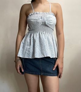 blue bow top