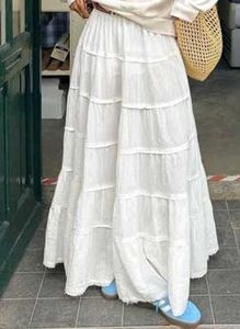 Pretty White Long Korean Skirt