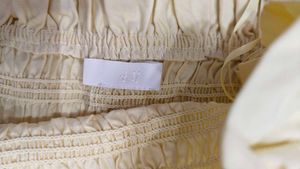 strappy smocked yellow h&amp;m preloved dress