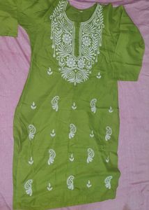 Green Embroidered Kurti