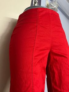 Pintrest Red Designer Pure Cotton Pant