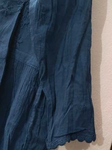 Blue Embroidered kurti