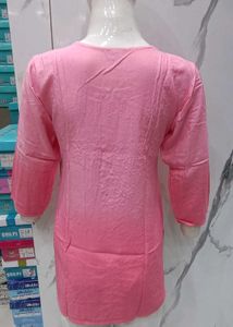 Lakhnavi Hand Embroidery Short Kurti