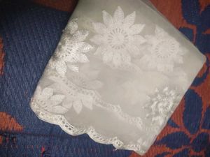 White Floral Dupatta