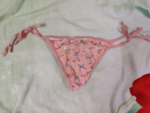 Floral Print String Bikini Bottom