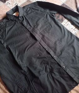 Black Shirt For Men Pure Cotton