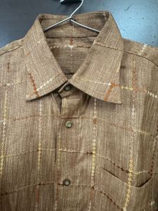 Men&#39;s Brown Checked Shirt