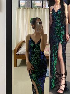 Stunning Sequin Slit Gown