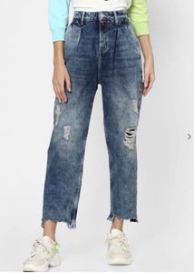 ONLYAcid-Wash Distressed Loose-FitJeans