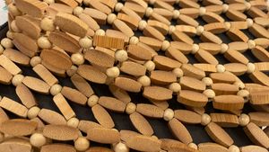 pure bamboo Beaded Handbag