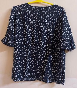 Floral Black Print Top (Women)