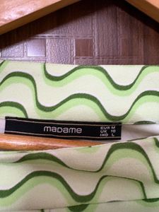 Wavy Green Flared Pants