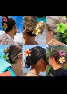 Colorful Flower Hair Clips - Set of 3 Left