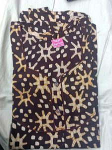 Brown Print Nightgown