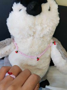 Beaded Necklace &amp; Ring Set