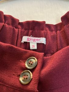 Maroon Loose Fit Pants