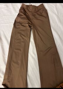 Brown Flared Yoga Pants