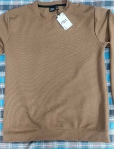 Zara Limited Edition Brown Textured Pullover