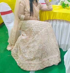 lehnga peach