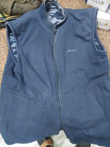 Navy Reversible Blue and patterned Sleeveless