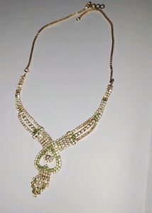 Chain# necklace# Gold 🏆 And Green 🟢 Color